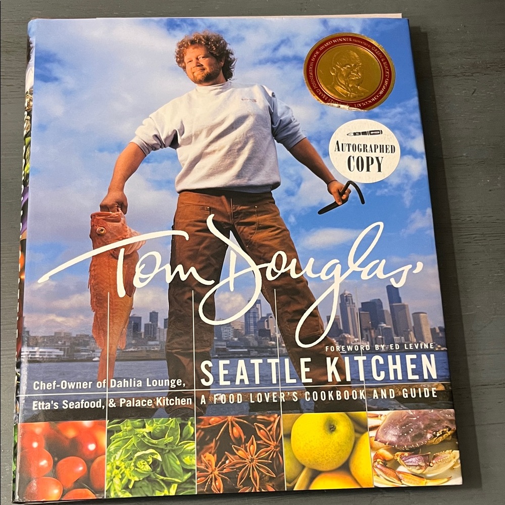 Seattle Kitchen Cookbook TOM DOUGLAS SIGNED cookbook and guide EUC